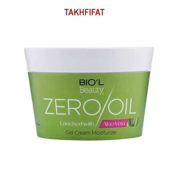 کرم مرطوب کننده کاسه ای بیول زیرو اویل حاوی عصاره آلوئه ورا مناسب انواع پوست حجم 200میل ( Biol Gel Cream Moisturizer Aloe Vera Zero Oil 200ml )