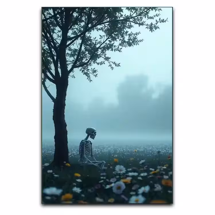 تابلو طرح هنری اسکلت