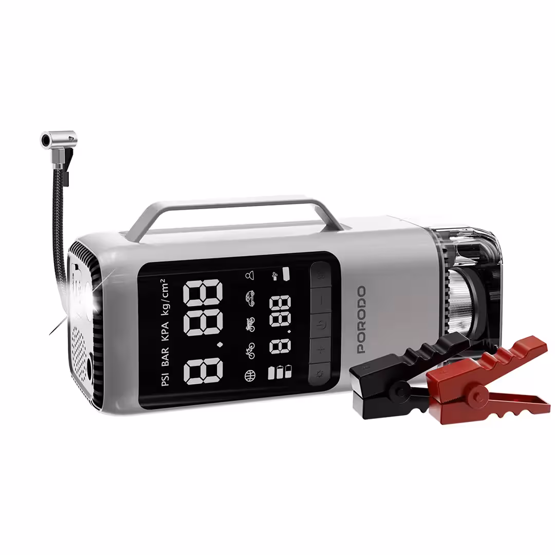 جامپ استارتر و پمپ باد و دمنده مکنده پرودو Porodo 6-in-1 Multi Function Power Tool PDPBFCH091