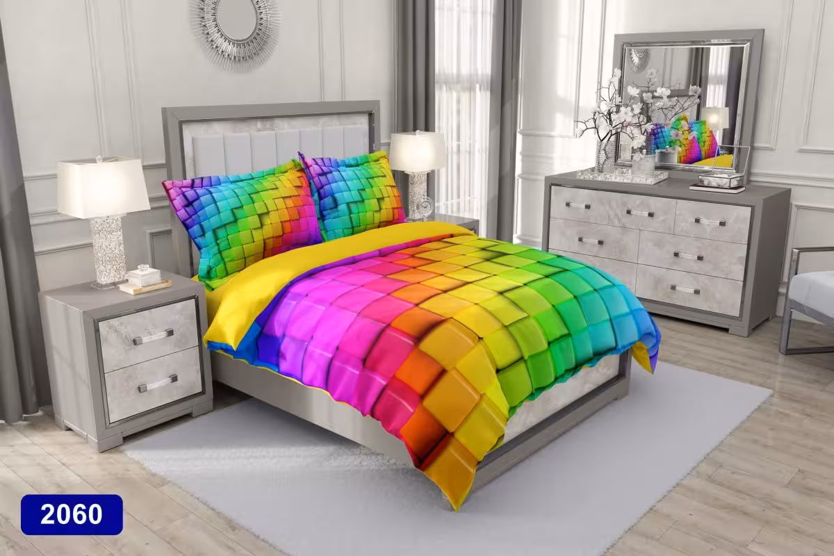 سرویس لحاف روتختی سه بعدی کارینا دو نفره مدل 2060