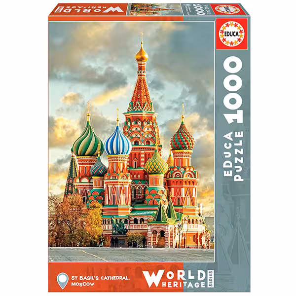 پازل 1000 قطعه Educa طرح کلیسای سنت باسیل مسکو