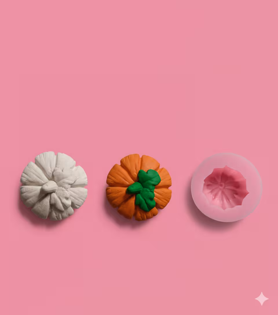 قالب سیلیکونی کدو تنبل برگدار 6 سانت