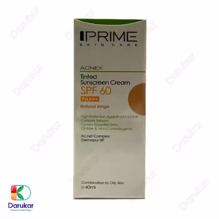 کرم ضد آفتاب رنگی فاقد چربی پریم SPF60