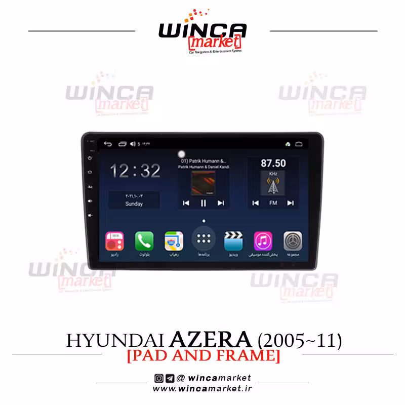 مانیتور اندروید هیوندای آزرا 2005-11 Azera برند وینکا WINCA سری S500  پلاس مدل H855