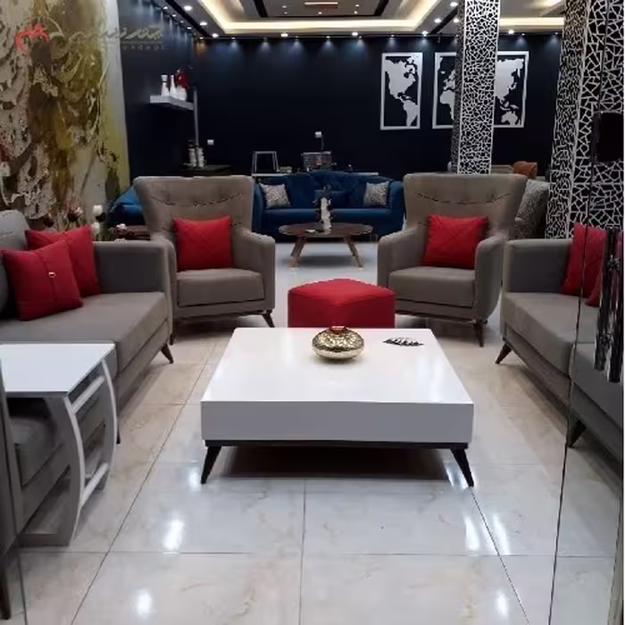 مبل 7 نفره مدل ونیز با چوب راش و فوم HR، دارای رنگبندی متنوع، ضمانت 24 ماهه