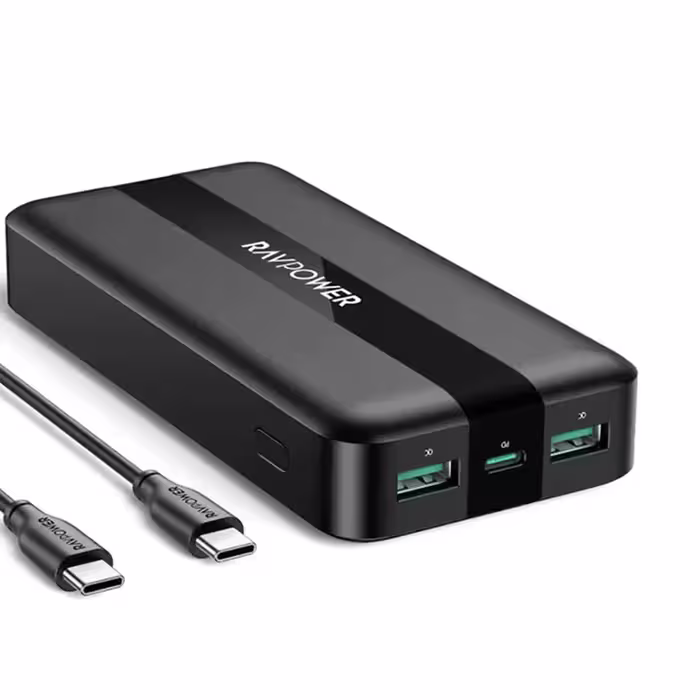 پاوربانک 20هزار میلی آمپر 20 واتی راوپاور مدل RAVPOWER PB1235