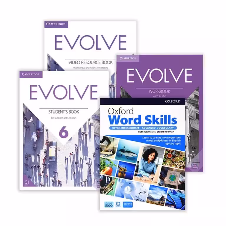 پک کتاب های ایوالو 6 آکسفورد ورد اسکیلز | کتاب انگلیسی Evolve 6 video Oxford word skills upper Intermediate