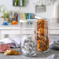 بانکه حبوبات شیشه ای جفتی مدل DUO برند لاو ترکیه در دو سایز مختلف _ شناسه سایز بزرگ و کوچک به ترتیب : DUO140 و ِDUO100