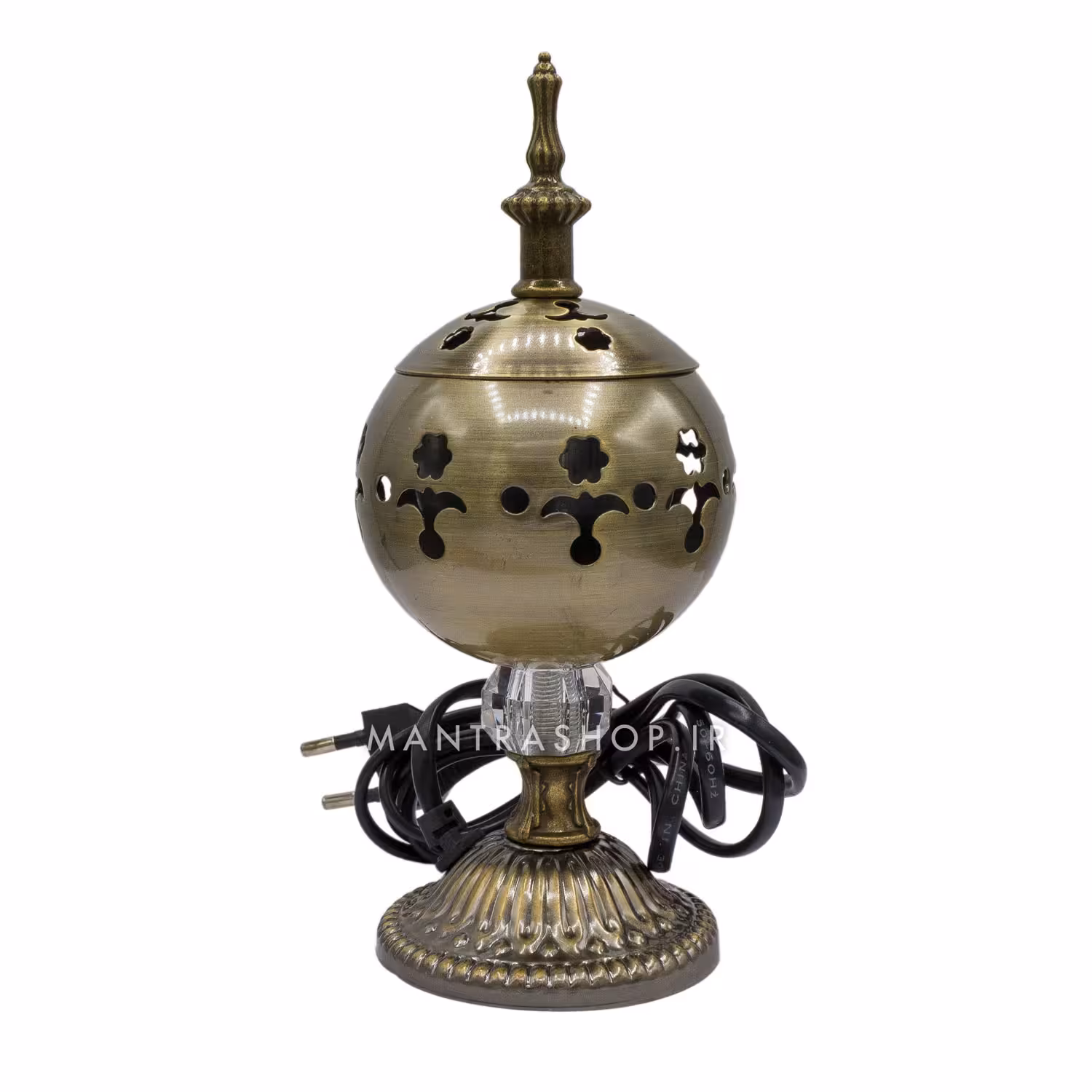 بخور سوز برقی فلزی رنگ برنزی کد 269