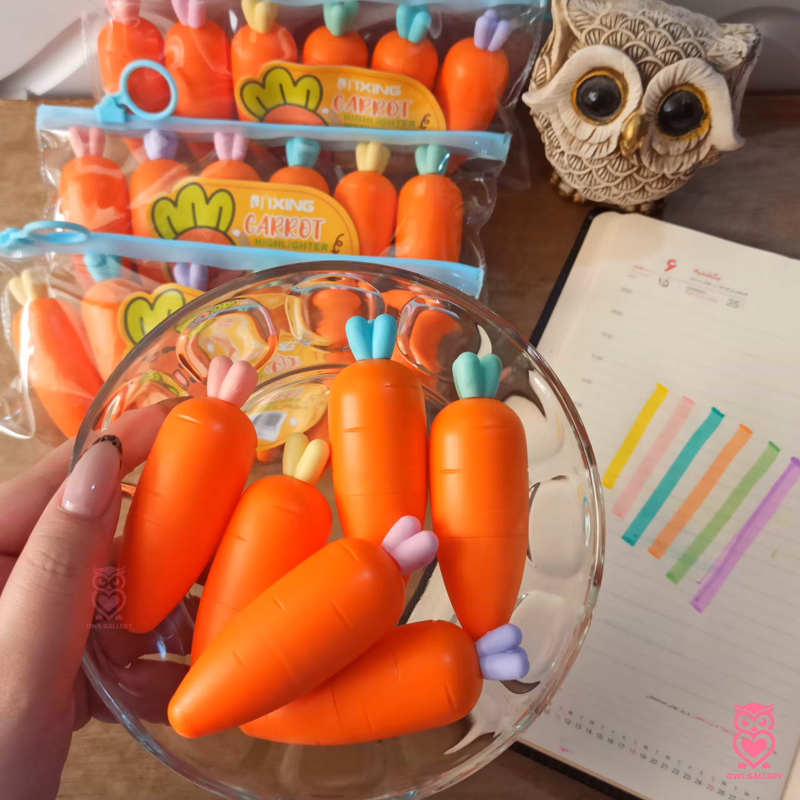 پک 6 تایی هایلایتر طرح هویج