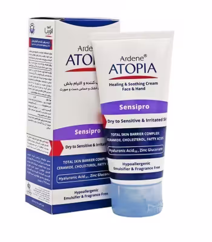 کرم مرطوب کننده پوست خشک و حساس دست و صورت آتوپیا 50میل