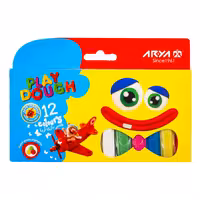 خمیر بازی 12 رنگ جعبه مقوایی آریا