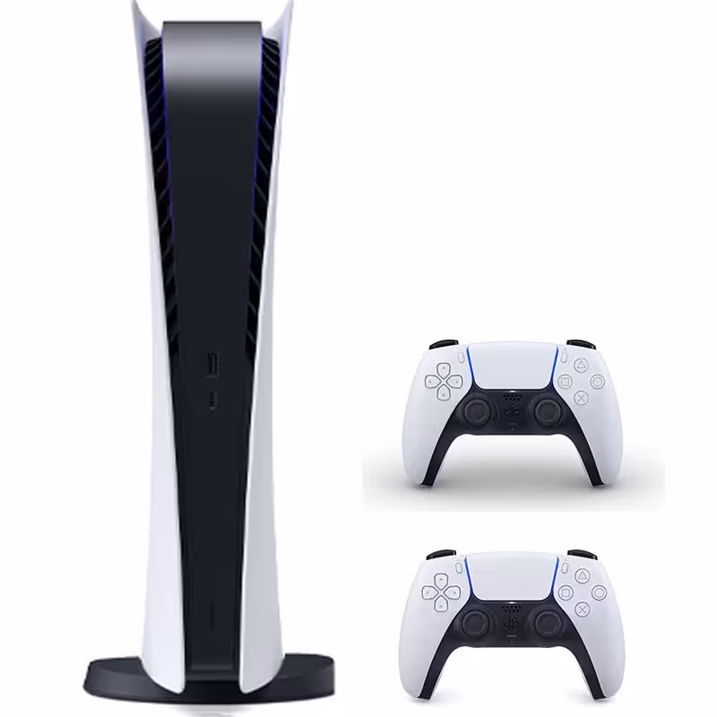 کنسول بازی سونی اروپا مدل پلی استیشن (Playstation 5 (1216 Digital به همراه یک دسته سفید