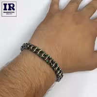 دستبند طرح زنجیر موتورسیکلت هفت رنگ ریز