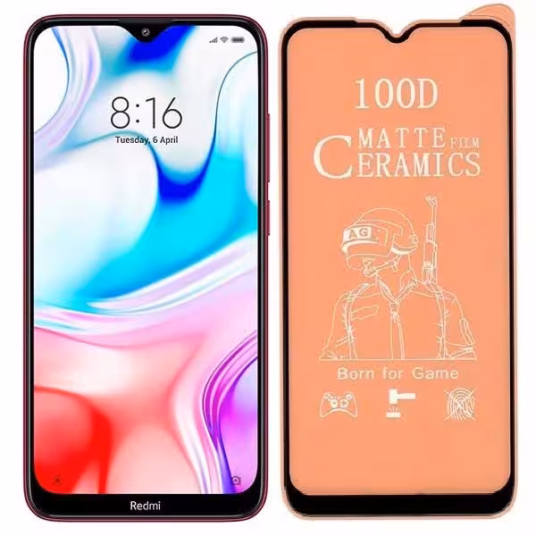 محافظ صفحه نمایش سرامیکی مات full cover Xiaomi redmi 8