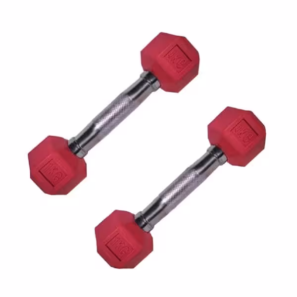 دمبل شش ضلعی رنگی 1 کیلویی dumbbell