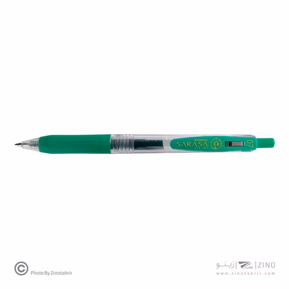 روان نویس فشاری ساراساکلیپ سبز 0/7 زبرا(10عددی)