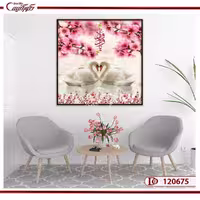 تابلو دکوراتیو قوهای عاشق – نمادی از عشق S120675