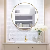 آینه مدل گرد فلزی طرح ظریف کد F-50