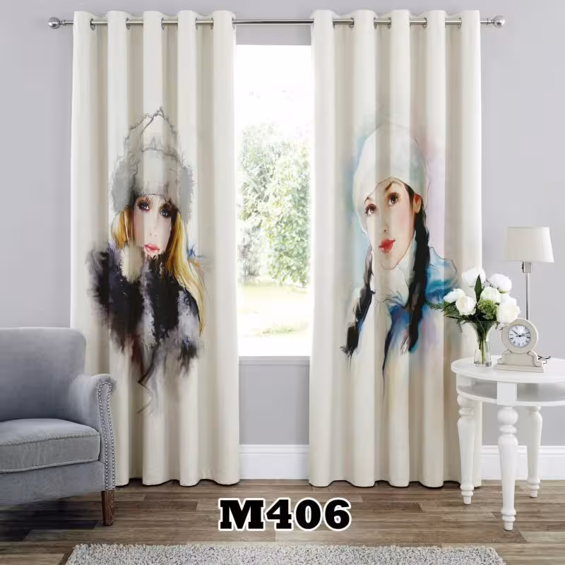 پرده سه بعدی طرح چهره