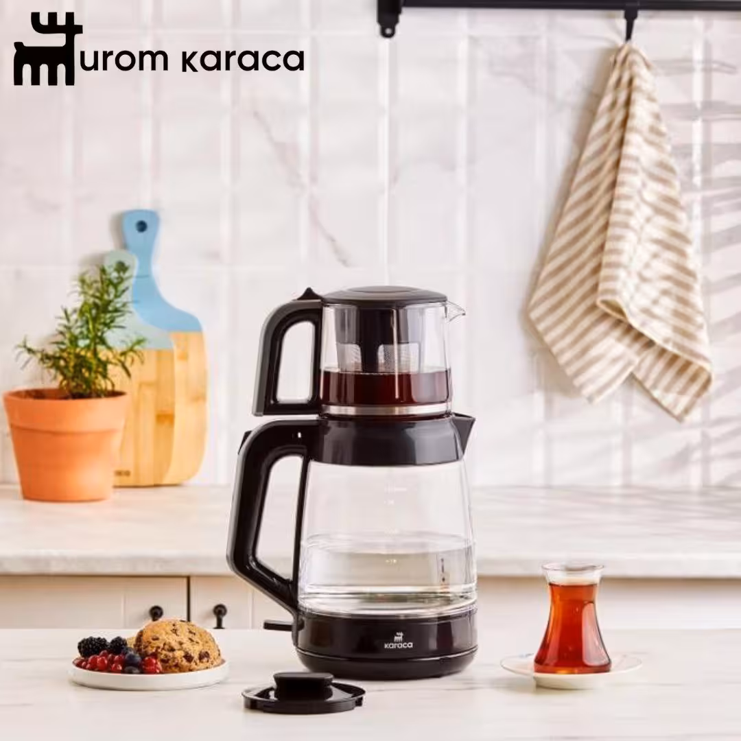 چایساز شیشه‌ ای کاراجا Glass tea خاکستری