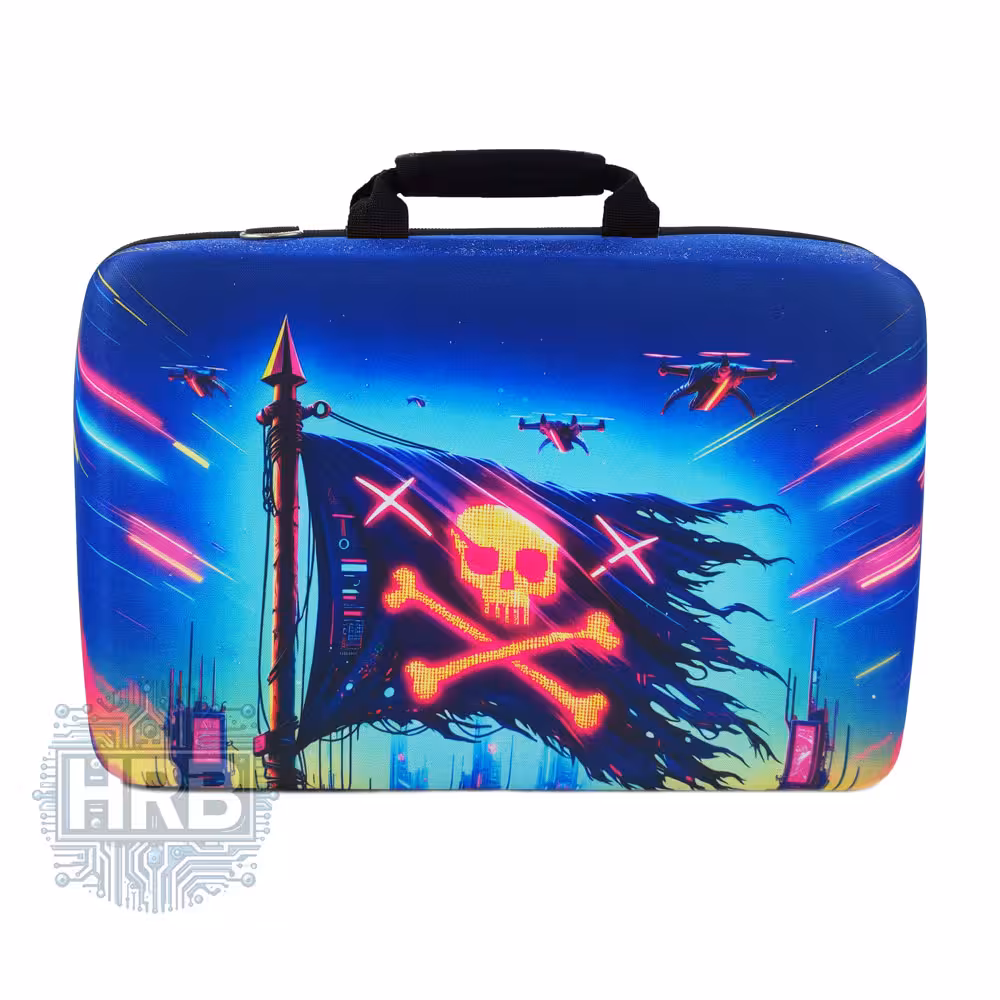 کیف کنسول PS5 اسلیم طرح Cyberpunk Pirate Flag - سه کاره