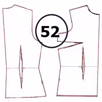 الگوی بالاتنه تک سایز 52