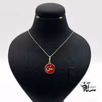 پلاک طلا طرح عشق میناکاری بدون زنجیر