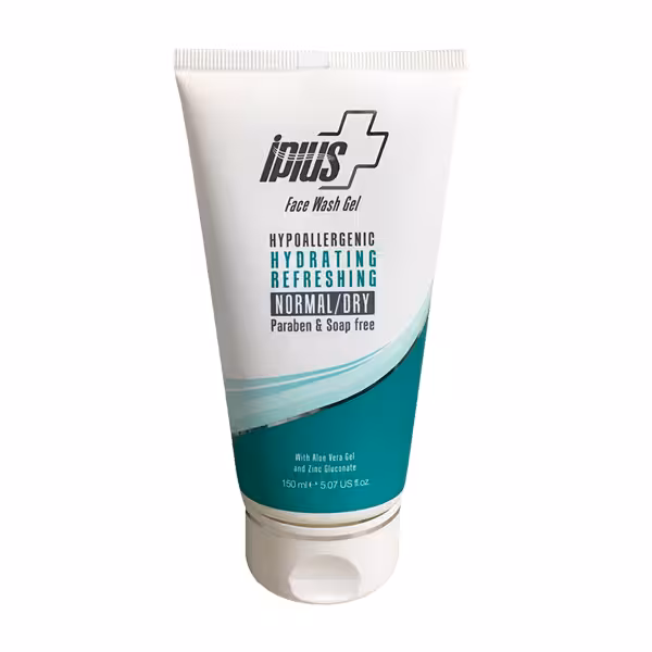 ژل شستشو صورت پوست خشک و معمولی آی پلاس 150 میلی لیتر