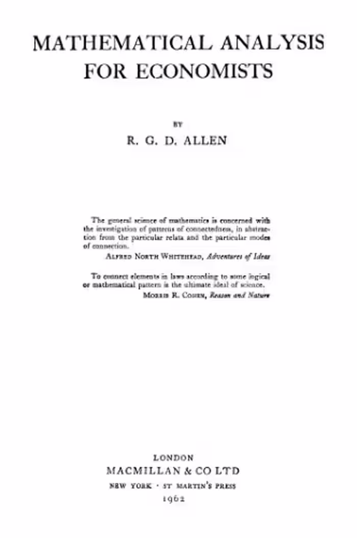 خرید و دانلود نسخه کامل کتاب Mathematical analysis for economists
