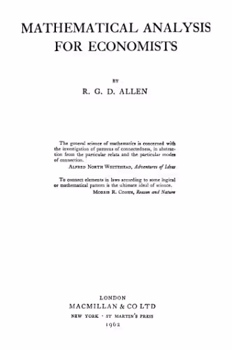 خرید و دانلود نسخه کامل کتاب Mathematical analysis for economists