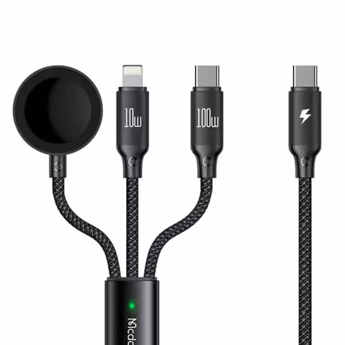 معرفی کابل تبدیل USB-C به میکرو اپل واچ/لایتنینگ/USB-C مک دودو مدل MCDODO-CA4940 گارانتی متین