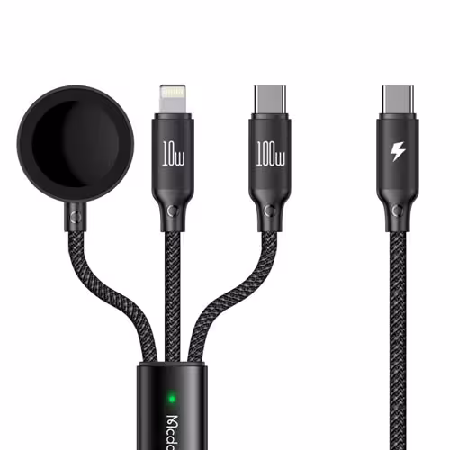 معرفی کابل تبدیل USB-C به میکرو اپل واچ/لایتنینگ/USB-C مک دودو مدل MCDODO-CA4940 گارانتی متین