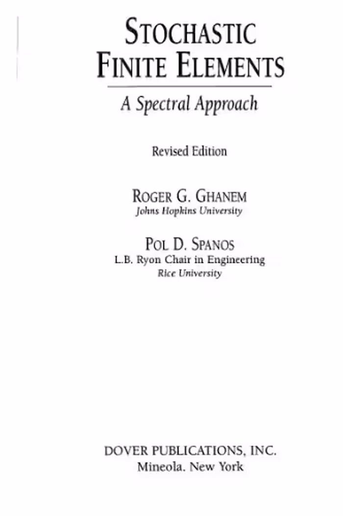خرید و دانلود نسخه کامل کتاب Stochastic finite elements: A spectral approach
