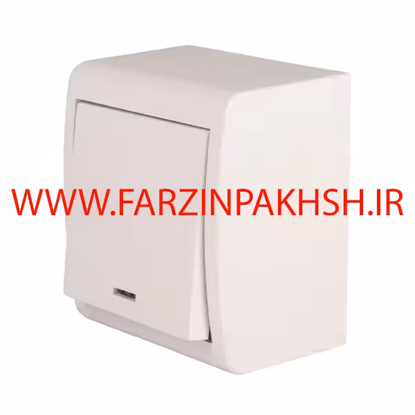 کلید تک پل روکار ویرا مدل امگا سفید سفید