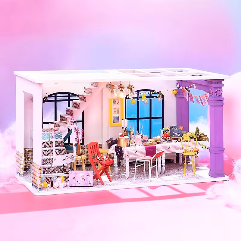 پازل 3 بعدی مینیاتوری روبوتایم مدل اتاق مهمونی  Party Time  کد J