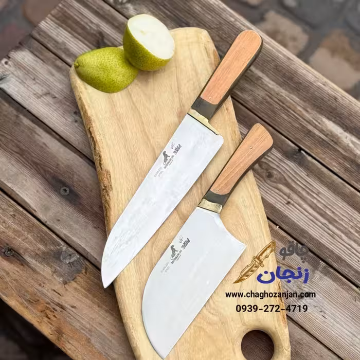 سرویس کارد مرغی 35 سانتی استیل به همراه ساطور صربستانی برش