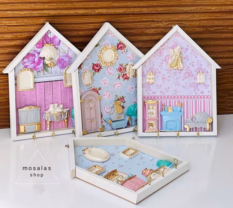 جا کلیدی چوبی طرحدار