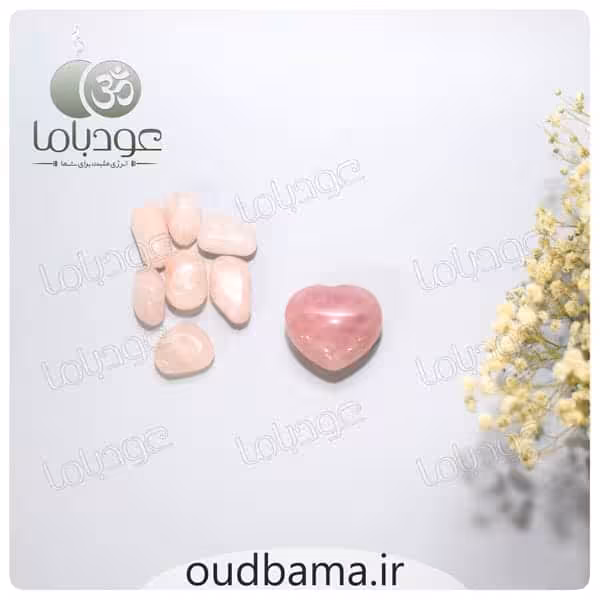 سنگ رز کوارتز اصل تامبل سنگ جذب عشق و محبت