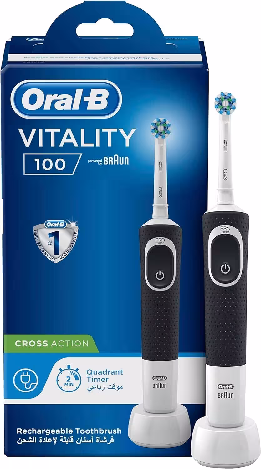 مسواک برقی اورال بی سری VITALITY 100 مدل CROSS ACTION رنگ مشکی