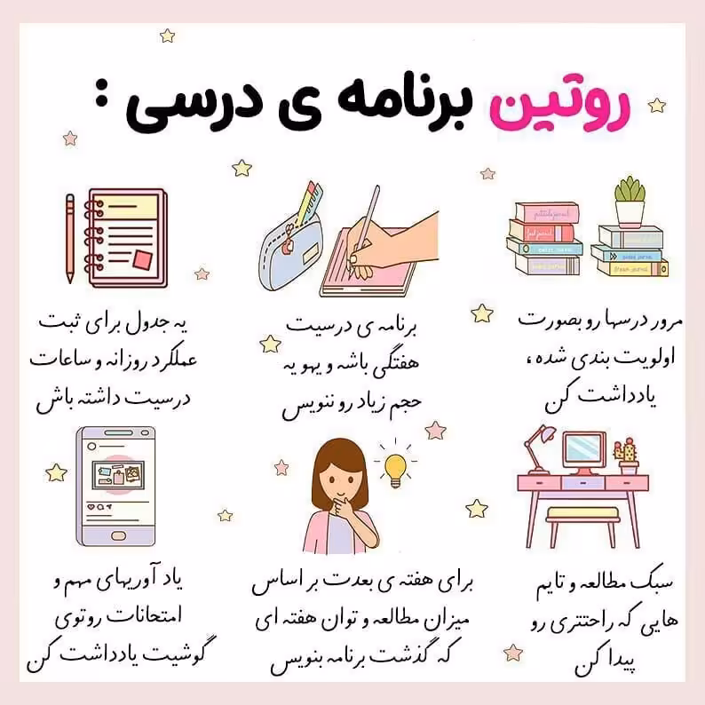 چگونه برای درس ها و کنکور و آزمون نهایی برنامه ریزی کنیم؟