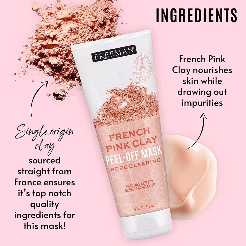 ماسک صورت خاک رس صورتی فرانسوی فریمن Freeman French Pink Clay حجم 175 میلی لیتر