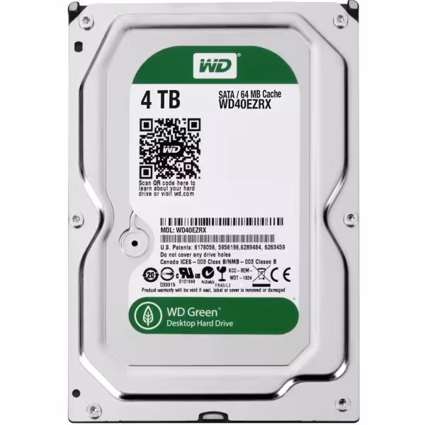 هارددیسک اینترنال وسترن دیجیتال گرین مدل Western Digital Green WD40EZRX 4TB