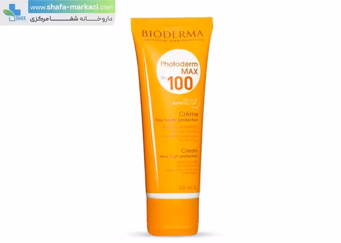 کرم ضد آفتاب بژ روشن بایودرما مناسب پوست نرمال تا خشک | Bioderma phtotderm max SPF 100 tiented sunscreen for dry and normal skins