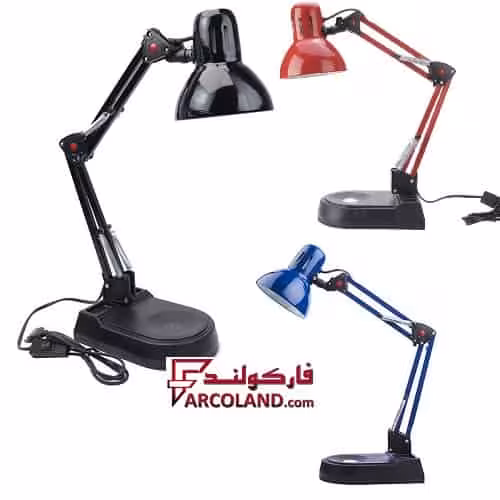 چراغ مطالعه مهندسی رومیزی مدل EN-111 صنایع کریم زاده با قابلیت اتصال به میز