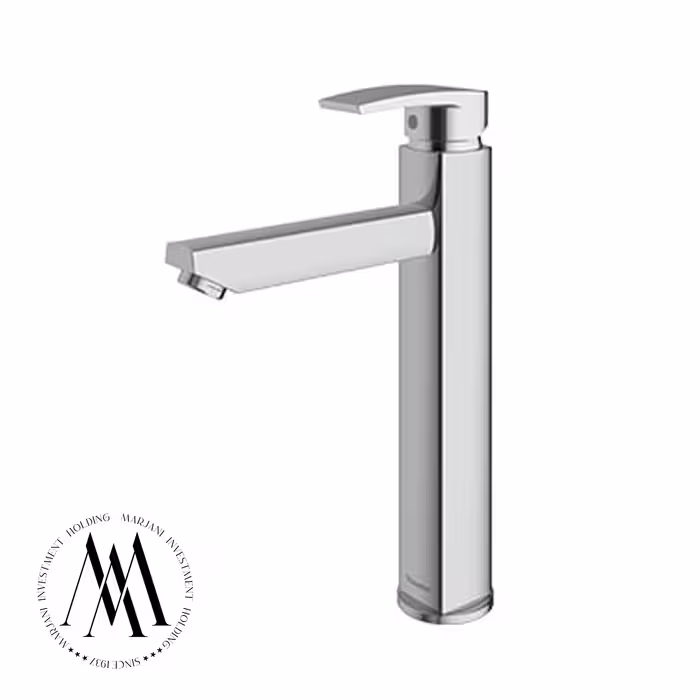 شیر روشویی شودر مدل یونیک پلاس پایه بلند (کروم)