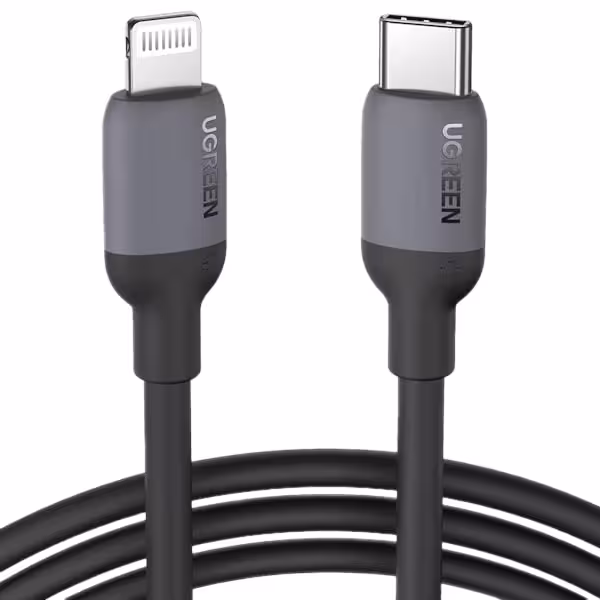 کابل تبدیل 3 آمپر USB-C به Lightning یوگرین مدل US387 کد 20304