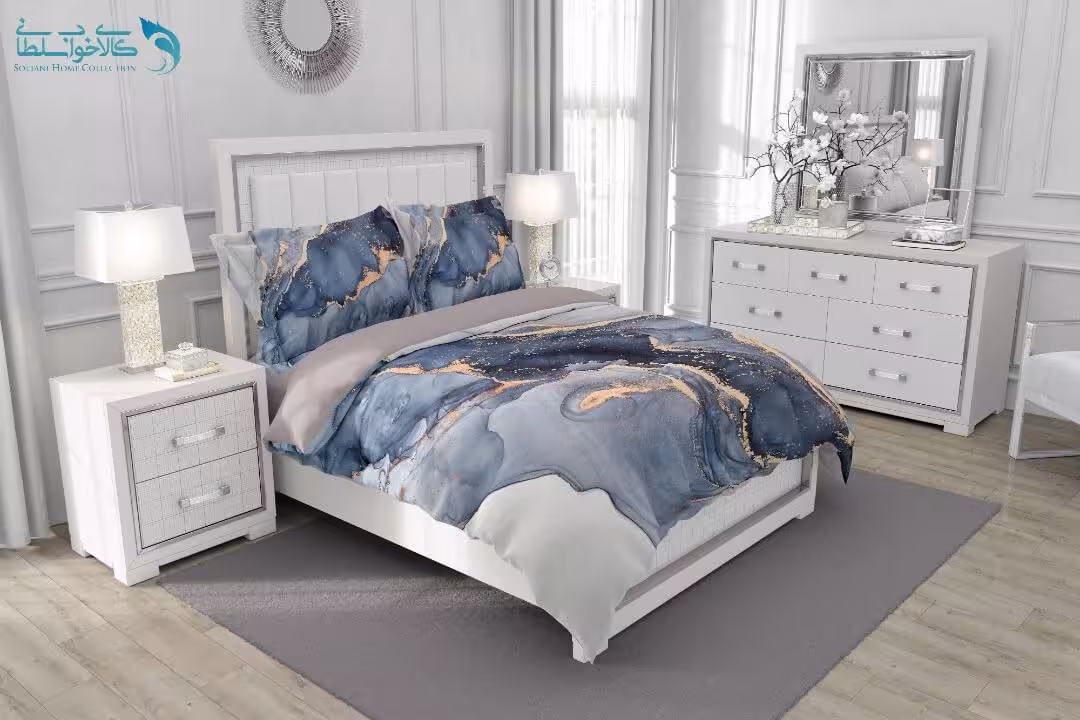 روتختی طرح رزین آبی طلاکوب برند Turkev کد K450