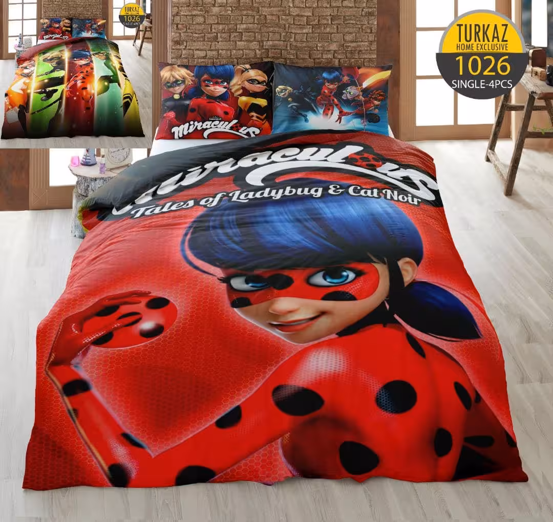 سرویس لحاف روتختی 1 نفره چاپی تنسل برند ترکاز(Turkaz) کد 1026