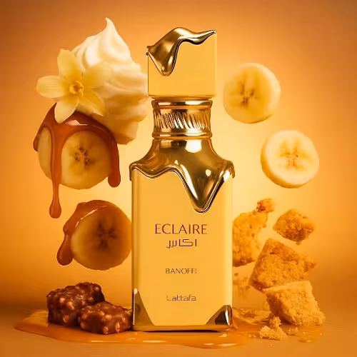 عطر ادکلن زنانه لطافه اکلایر(اکلیر) بنوفی اصل | Lattafa Eclaire Banoffi در حجم 100 میل و دکانت 10میل(اورجینال)